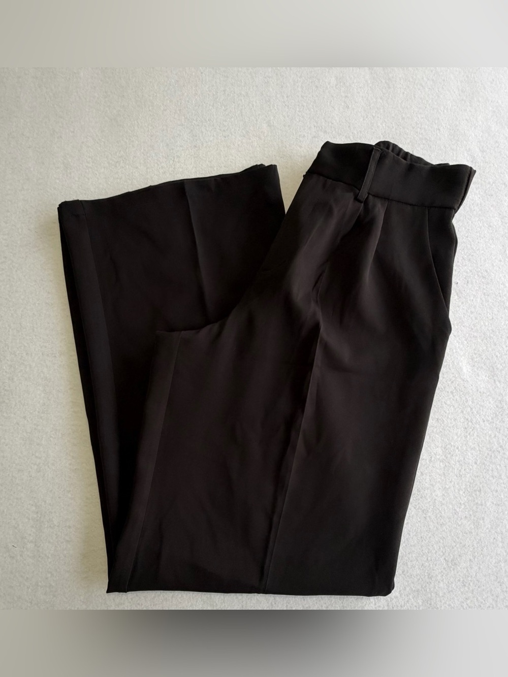 BLUE SOL Black Wide Leg Dress Pants Pleated High Rise Trouser Size 10